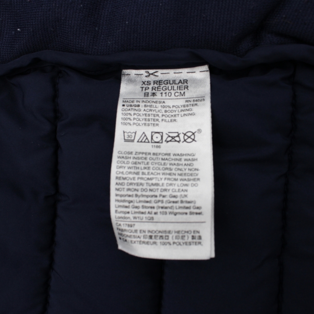 GAP Girls XS Navy & Pink Quilted Puffer Vest - Picture 3 of 5